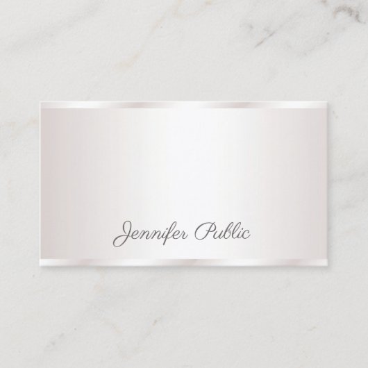 Carte De Visite Luxe simple fascinant moderne de manuscrit à main (Devant)