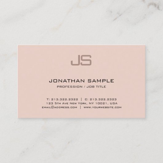 Carte De Visite Luxe simple moderne à la mode de conception (Dos)
