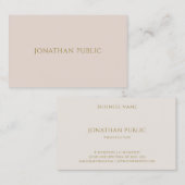Carte De Visite Luxe simple professionnel élégant de modèle (Devant / Derrière)