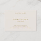 Carte De Visite Luxe simple professionnel moderne à la mode de (Dos)