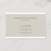 Carte De Visite Luxe simple professionnel propre de monogramme (Dos)