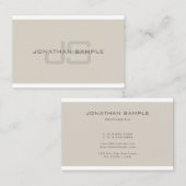Carte De Visite Luxe simple professionnel propre de monogramme (Devant / Derrière)