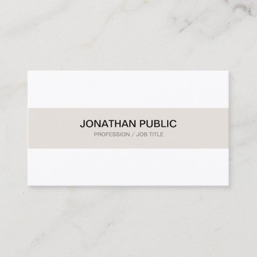 Carte De Visite Luxe simple professionnel sophistiqué lisse (Devant)