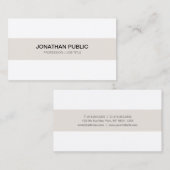 Carte De Visite Luxe simple professionnel sophistiqué lisse (Devant / Derrière)