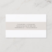 Carte De Visite Luxe simple professionnel sophistiqué lisse (Dos)