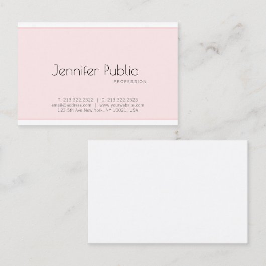 Carte De Visite Luxe simple propre élégant à la mode de conception (Devant / Derrière)