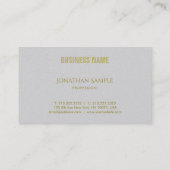 Carte De Visite Luxe simple rayé d'or élégant moderne à la mode (Dos)