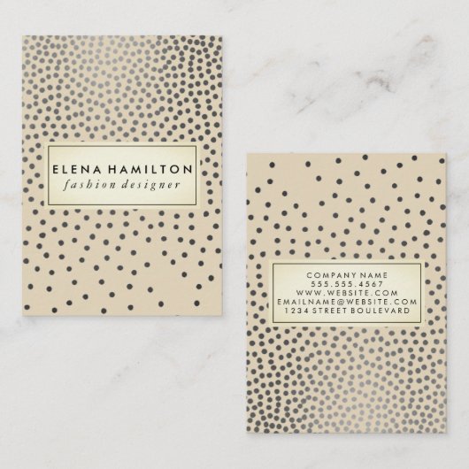 Carte De Visite Luxe Speckled Motif (Devant / Derrière)