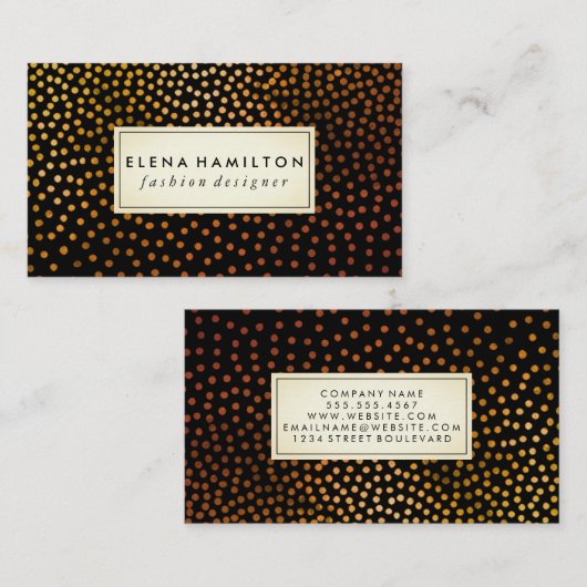 Carte De Visite Luxe Speckled Motif (Devant / Derrière)