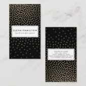 Carte De Visite Luxe Speckled Motif doré (Devant / Derrière)