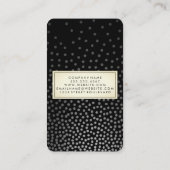 Carte De Visite Luxe Speckled Motif noir et blanc (Dos)