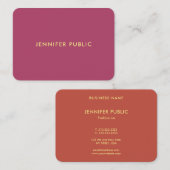 Carte De Visite Luxe tendance moderne élégant Modèle professionnel (Devant / Derrière)