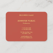 Carte De Visite Luxe tendance moderne élégant Modèle professionnel (Dos)