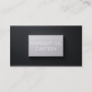 Carte De Visite Luxe texturé noir et argent minimaliste