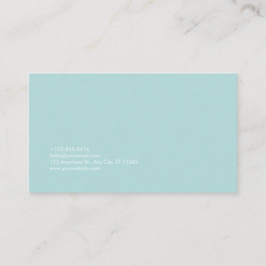 Carte De Visite Luxe Turquoise et or en marbre Liquide Abstrait (Dos)