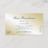 Carte De Visite Luxe Turquoise or Beige parkling Diamonds Monogram (Dos)