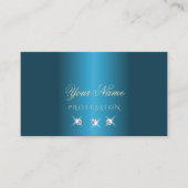 Carte De Visite Luxe Turquoise Or Beige Sparkling Diamonds élégant (Devant)