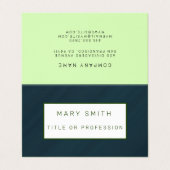 Carte De Visite Luxe vert (Extérieur déplié)