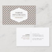 CARTE DE VISITE LUXE VINTAGE GLAMOR (Devant / Derrière)