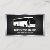 Carte De Visite Luxe White Bus Visites Agent Voyage (Devant)