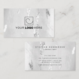 Carte de visite luxueuse avec logo en feuille d'ar