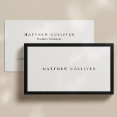 Carte de visite luxueuse minimaliste noire