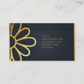 Carte de visite luxueuse noire or élégante notaire (Dos)