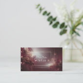 Carte De Visite Luxueuse Parties scintillant Botanique Moderne Bou (Debout devant)