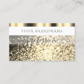 Carte De Visite Luxueuse Parties scintillant dorée blanche brillan (Devant)