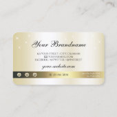 Carte De Visite Luxueuse Parties scintillant Or Étoiles Étincelant (Dos)