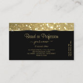 Carte De Visite Luxueuse Parties scintillant or Lumineuses étoiles (Dos)