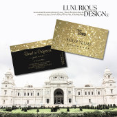 Carte De Visite Luxueuse Parties scintillant or Lumineuses étoiles