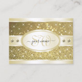 Carte De Visite Luxueuse Parties scintillant Or Sparkle Diamonds I (Devant)