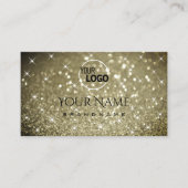 Carte De Visite Luxueuse Parties scintillant Platine Lumineuses ét (Devant)