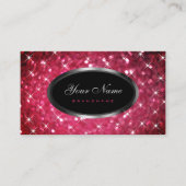 Carte De Visite Luxueuse Parties scintillant rose Étoiles lumineus (Devant)