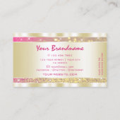 Carte De Visite Luxueuse Parties scintillant rose violet or étoile (Dos)