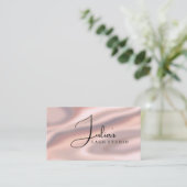 Carte de visite Luxueuse Rose Gold Satin Lash Stud (Debout devant)