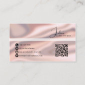Carte de visite Luxueuse Rose Gold Satin Lash Stud (Dos)