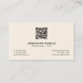 Carte De Visite Luxueuse Signature Cream Moderne Simple Modèle (Devant)