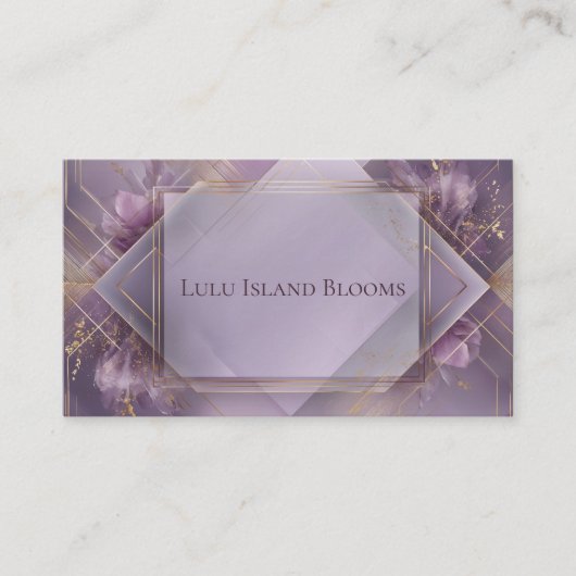 Carte De Visite Luxueux Art Déco géométrique moderne (Devant)