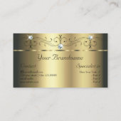 Carte De Visite Luxueux bijoux en or Squiggled Ajouter Foto Glamou (Dos)