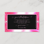 Carte De Visite Luxueux bijoux rose vif ornements Ajouter logo (Dos)