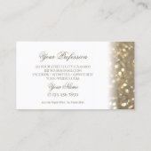 Carte De Visite Luxueux blanc et or Parties scintillant scintillan (Dos)