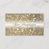 Carte De Visite Luxueux blanc et or Parties scintillant scintillan (Devant)