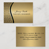 Carte De Visite Luxueux damas doré (Devant / Derrière)