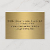 Carte De Visite Luxueux damas doré (Dos)