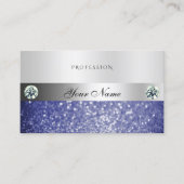 Carte De Visite Luxueux Diamants de Parties scintillant Bleue Shim (Devant)
