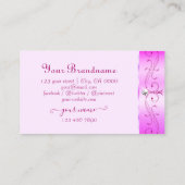 Carte De Visite Luxueux Diamants Ornés Rose Parkling Initiales (Dos)
