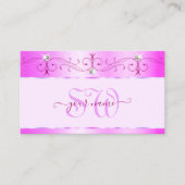 Carte De Visite Luxueux Diamants Ornés Rose Parkling Initiales (Devant)