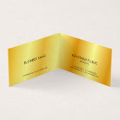 Carte De Visite Luxueux Faux Gold Metallo Look Modèle moderne (Intérieur)
